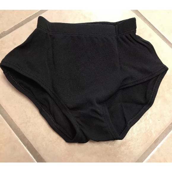 Childs S thru XL Black Cheerleading Dance Tennis Spankie Panty Bloomers NIP - Picture 1 of 1